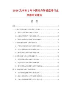 2026及未來5年中國紅丹防銹底漆行業發展研究報告