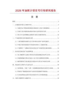 2026年油耗計項目可行性研究報告