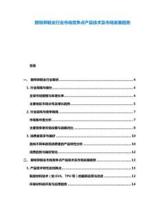 固特異鞋業(yè)行業(yè)市場(chǎng)競(jìng)爭(zhēng)點(diǎn)產(chǎn)品技術(shù)及市場(chǎng)發(fā)展趨勢(shì)