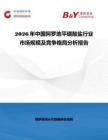 2026年中國阿羅地平磺酸鹽行業(yè)市場規(guī)模及競爭格局分析報告
