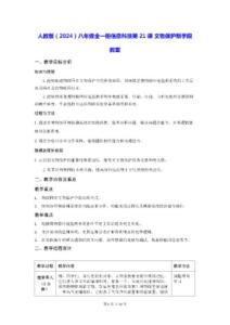 人教版（2024）八年級全一冊信息科技第21課 文物保護新手段 教案