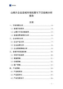 山楂片企業縣域市場拓展與下沉戰略分析報告