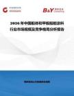 2026年中國船體和甲板船舶涂料行業市場規模及競爭格局分析報告