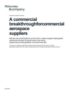 mckinsey -商業(yè)航空供應商迎來商業(yè)突破 A commercial breakthrough for commercial aerospace suppliers 2026