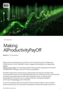 bcg-让人工智能生产力得到回报 Making AI Productivity Pay Off