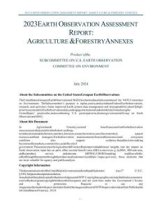 2023年地球觀測評估報告： 農(nóng)業(yè)和林業(yè)附件 2023 EARTH OBSERVATION ASSESSMENT REPORT AGRICULTURE & FORESTRY ANNEXES
