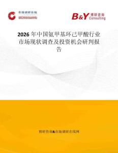 2026年中國氨甲基環(huán)己甲酸行業(yè)市場現(xiàn)狀調(diào)查及投資機(jī)會(huì)研判報(bào)告