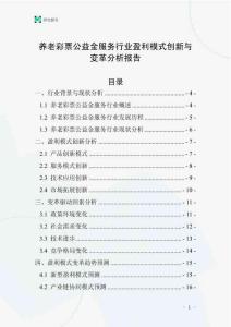 養老彩票公益金服務行業盈利模式創新與變革分析報告
