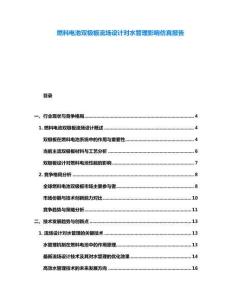 燃料電池雙極板流場設(shè)計(jì)對水管理影響仿真報(bào)告