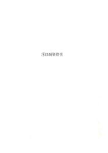 項目融資指引