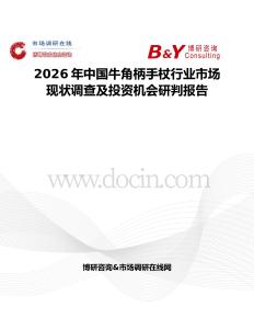 2026年中國牛角柄手杖行業市場現狀調查及投資機會研判報告
