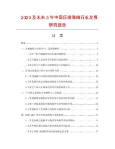 2026及未來5年中國壓縮海綿行業發展研究報告