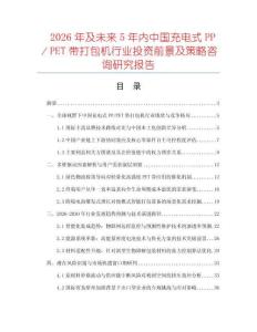 2026年及未來5年內(nèi)中國充電式PP／PET帶打包機行業(yè)投資前景及策略咨詢研究報告