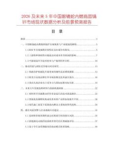 2026及未来5年中国眼镜蛇内燃捣固镐钎市场现状数据分析及前景预测报告