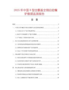 2025年中國(guó)B型全翻蓋全鋼自助餐爐數(shù)據(jù)監(jiān)測(cè)報(bào)告
