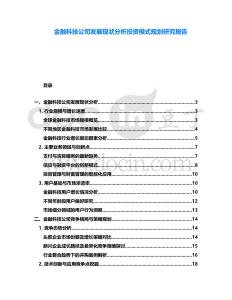 金融科技公司發展現狀分析投資模式規劃研究報告