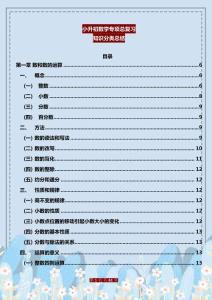 小升初數(shù)學(xué)復(fù)習(xí)總知識(shí)點(diǎn)內(nèi)部資料