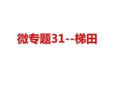 微專題31 梯田