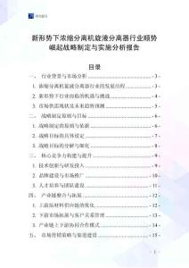 新形勢下濃縮分離機旋液分離器行業順勢崛起戰略制定與實施分析報告