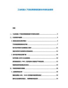 工業(yè)機(jī)器人下游應(yīng)用領(lǐng)域拓展與市場(chǎng)機(jī)會(huì)報(bào)告