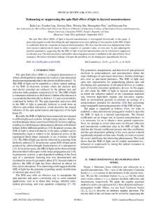 Enhancing or suppressing the spin Hall effect of light in layered nanostructures