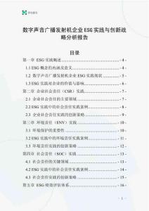 數字聲音廣播發(fā)射機企業(yè)ESG實踐與創(chuàng)新戰(zhàn)略分析報告