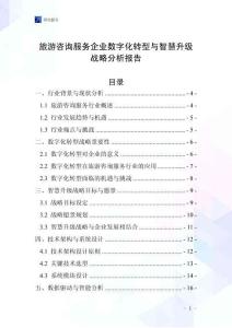 旅游咨询服务企业数字化转型与智慧升级战略分析报告