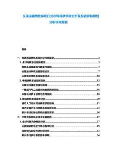 交通運(yùn)輸?shù)罔F系統(tǒng)行業(yè)市場(chǎng)現(xiàn)狀供需分析及投資評(píng)估規(guī)劃分析研究報(bào)告