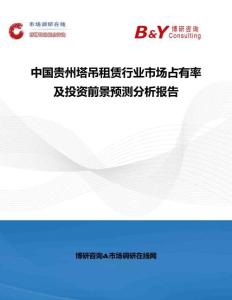 中國貴州塔吊租賃行業(yè)市場占有率及投資前景預(yù)測分析報告