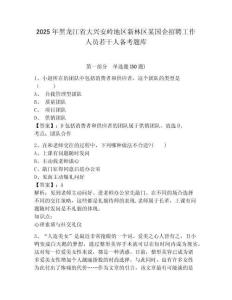 2025年黑龍江省大興安嶺地區(qū)新林區(qū)某國企招聘工作人員若干人備考題庫及答案詳解（考點梳理）