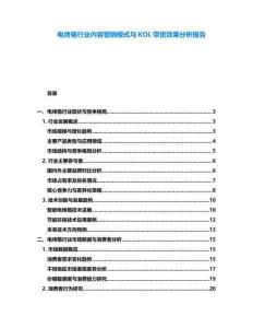 電烤箱行業內容營銷模式與KOL帶貨效果分析報告