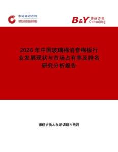 2026年中國玻璃棉消音棉板行業(yè)發(fā)展現(xiàn)狀與市場占有率及排名研究分析報告