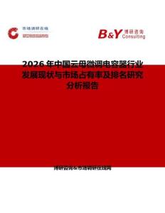 2026年中國云母微調電容器行業發展現狀與市場占有率及排名研究分析報告