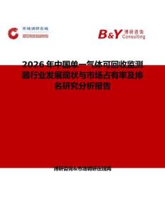 2026年中国单一气体可回收监测器行业发展现状与市场占有率及排名研究分析报告