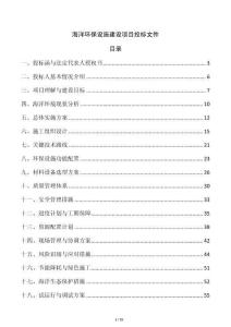 海洋環保設施建設項目投標文件