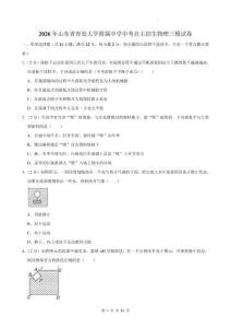 2026年青岛大学附属中学中考自主招生物理试卷（含答案详解）