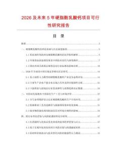 2026及未来5年硬脂酰乳酸钙项目可行性研究报告