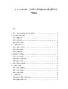 2025-2030南拉丁美洲航空制造行業市場分析與發展報告