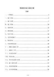 管道豎井施工組織方案