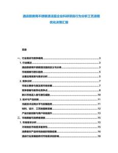酒店廚房用不銹鋼清潔籃企業科研項目行為分析工藝流程優化決策匯報
