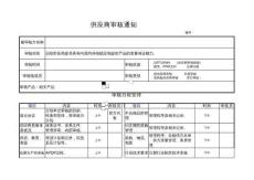 內部供應商審核評價表