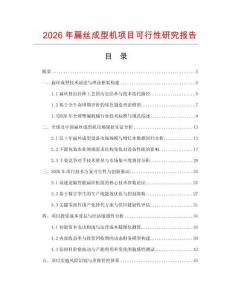 2026年扁丝成型机项目可行性研究报告