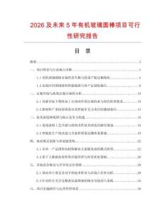 2026及未來5年有機玻璃圓棒項目可行性研究報告