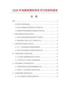 2026年電纜鋁滑輪項目可行性研究報告