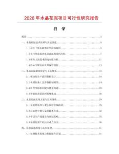 2026年水晶花泥項目可行性研究報告