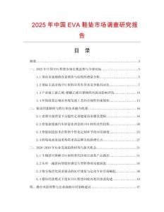 2025年中国EVA鞋垫市场调查研究报告