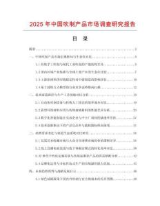 2025年中國吹制產品市場調查研究報告