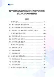 數字營銷法規合規培訓企業制定與實施新質生產力戰略分析報告