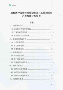 遠程醫療咨詢終端企業制定與實施新質生產力戰略分析報告