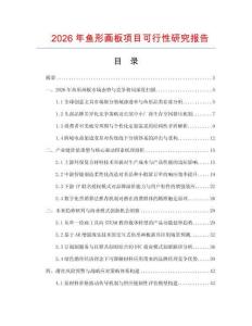 2026年魚(yú)形畫(huà)板項(xiàng)目可行性研究報(bào)告